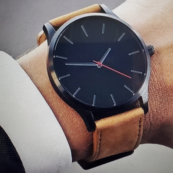 Men PU Strap Quartz Watch - Picture 3 of 3